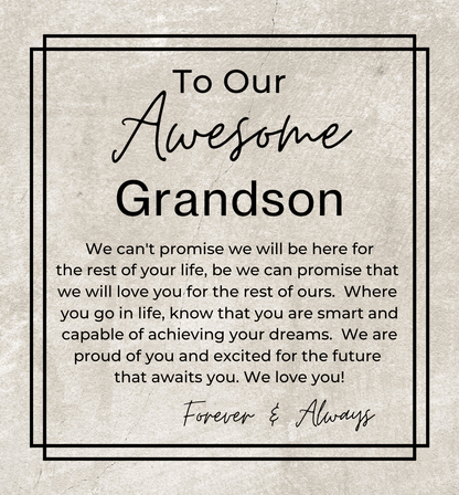 We Are So Proud of You - Openwork Skeleton Watch + LED Watch Box - Gift for Our Grandson - Jewelry - Personalized Gift