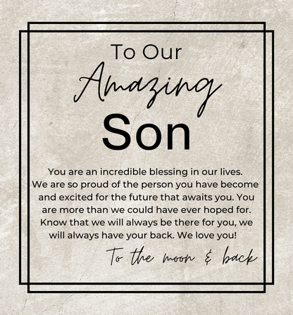 We Are So Proud of You - Openwork Skeleton Watch + LED Watch Box - Gift For Our Son - Jewelry - Personalized Gift
