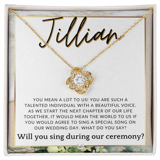 Wedding Ceremony Singer Proposal, Custom Name - Will You Sign At Our Wedding - From The Couple , Beach and Destination Wedding Theme - Jewelry - Personalized Gift