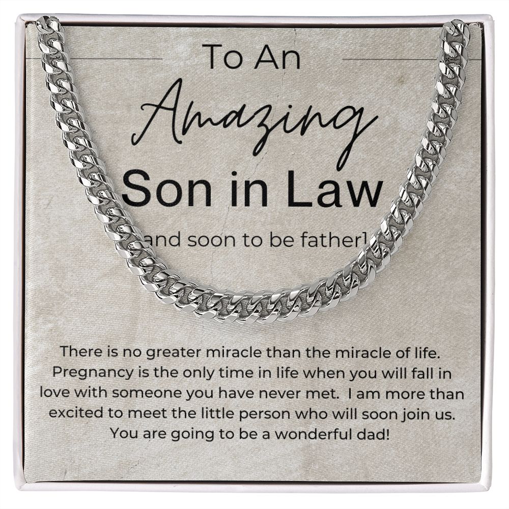 You Are Going To Make A Wonderful Dad - Gift for Expecting Son in Law, Soon To Be Dad - Linked Chain Necklace - Jewelry - Personalized Gift