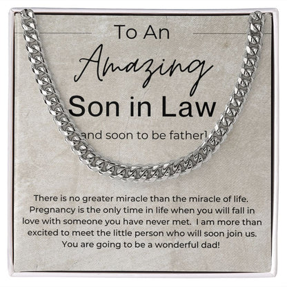 You Are Going To Make A Wonderful Dad - Gift for Expecting Son in Law, Soon To Be Dad - Linked Chain Necklace - Jewelry - Personalized Gift