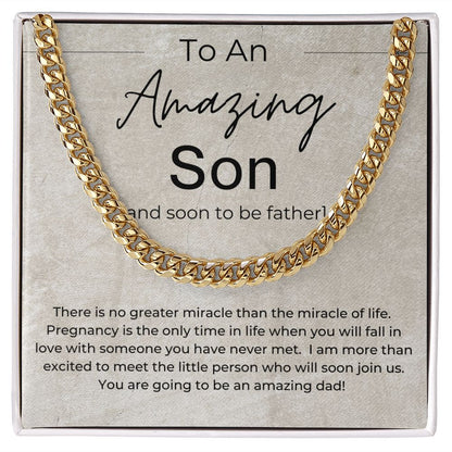 You Are Going To Make An Amazing Dad - Gift for Expecting Son, Soon To Be Dad - Linked Chain Necklace - Jewelry - Personalized Gift