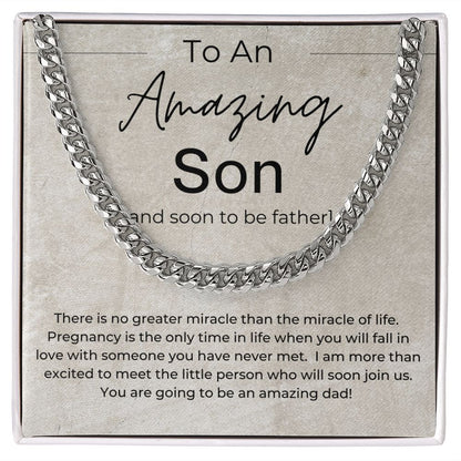 You Are Going To Make An Amazing Dad - Gift for Expecting Son, Soon To Be Dad - Linked Chain Necklace - Jewelry - Personalized Gift