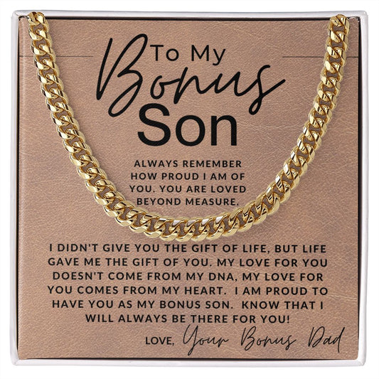 You Are Loved - To My Bonus Son (Gift From Bonus Dad) - Jewelry - Personalized Gift