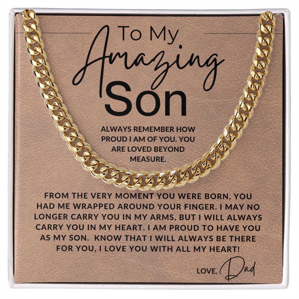 You Are Loved - To My Son (From Dad) - Dad to Son Gift - Christmas Gifts, Birthday Present, Graduation, Valentine's Day - Jewelry - Personalized Gift