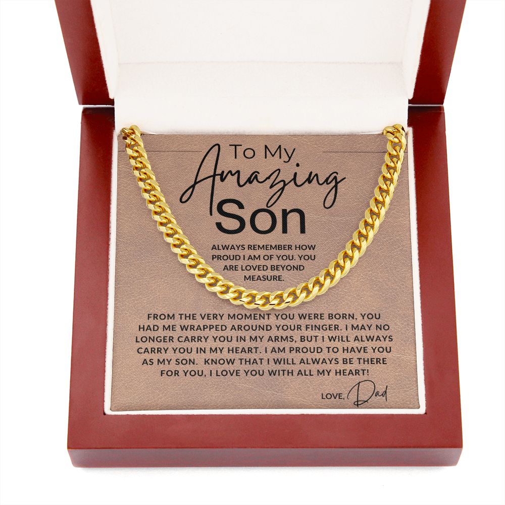 You Are Loved - To My Son (From Dad) - Dad to Son Gift - Christmas Gifts, Birthday Present, Graduation, Valentine's Day - Jewelry - Personalized Gift