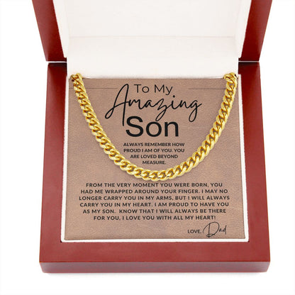 You Are Loved - To My Son (From Dad) - Dad to Son Gift - Christmas Gifts, Birthday Present, Graduation, Valentine's Day - Jewelry - Personalized Gift