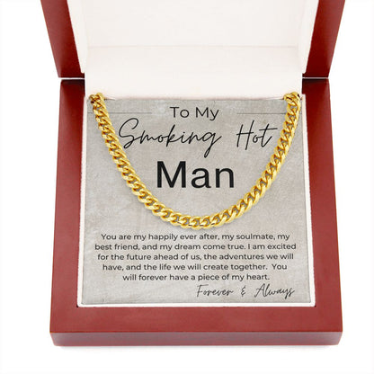 You Are My Happily Ever After - Gift for My Man - Cuban Linked Chain Necklace - Jewelry - Personalized Gift