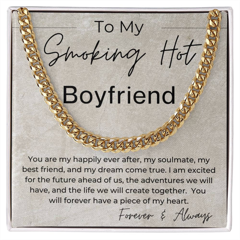 You Are My Happily Ever After - Gift for Smoking Hot Boyfriend - Linked Chain Necklace - Jewelry - Personalized Gift