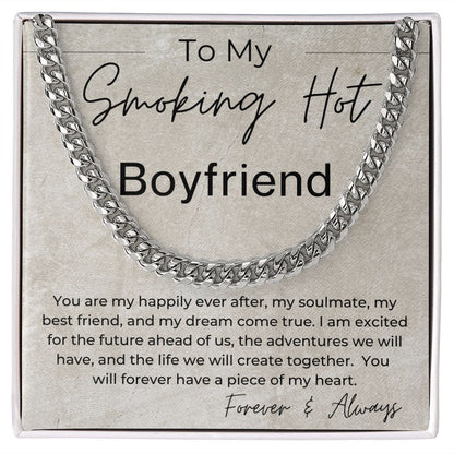 You Are My Happily Ever After - Gift for Smoking Hot Boyfriend - Linked Chain Necklace - Jewelry - Personalized Gift