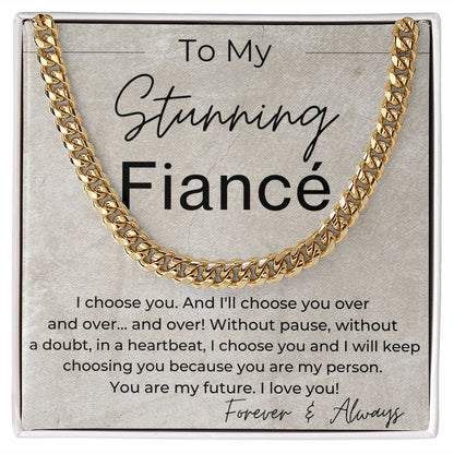 You Are My Person - Gift for Fiancé, Gift for My Groom - Linked Chain Necklace - Jewelry - Personalized Gift