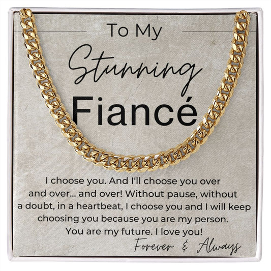 You Are My Person - Gift for Fiancé, Gift for My Groom - Linked Chain Necklace - Jewelry - Personalized Gift