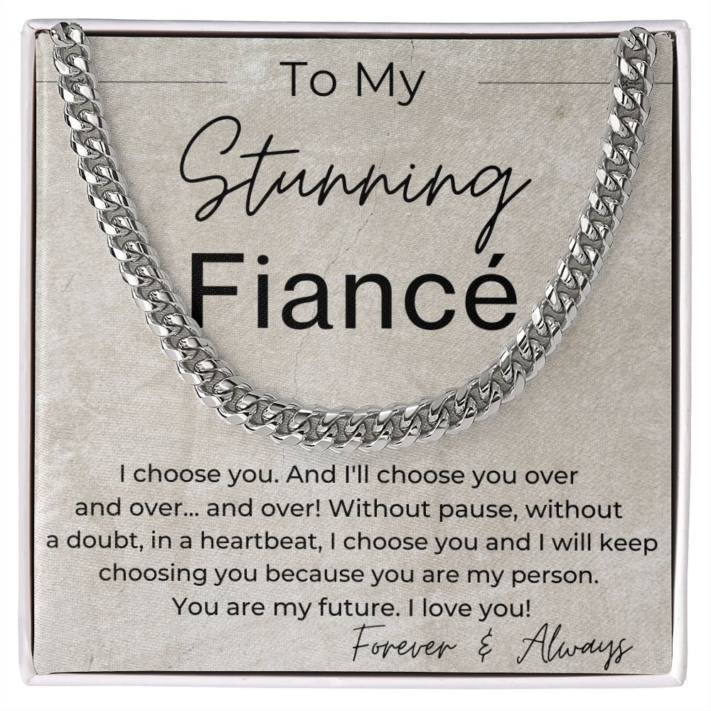 You Are My Person - Gift for Fiancé, Gift for My Groom - Linked Chain Necklace - Jewelry - Personalized Gift
