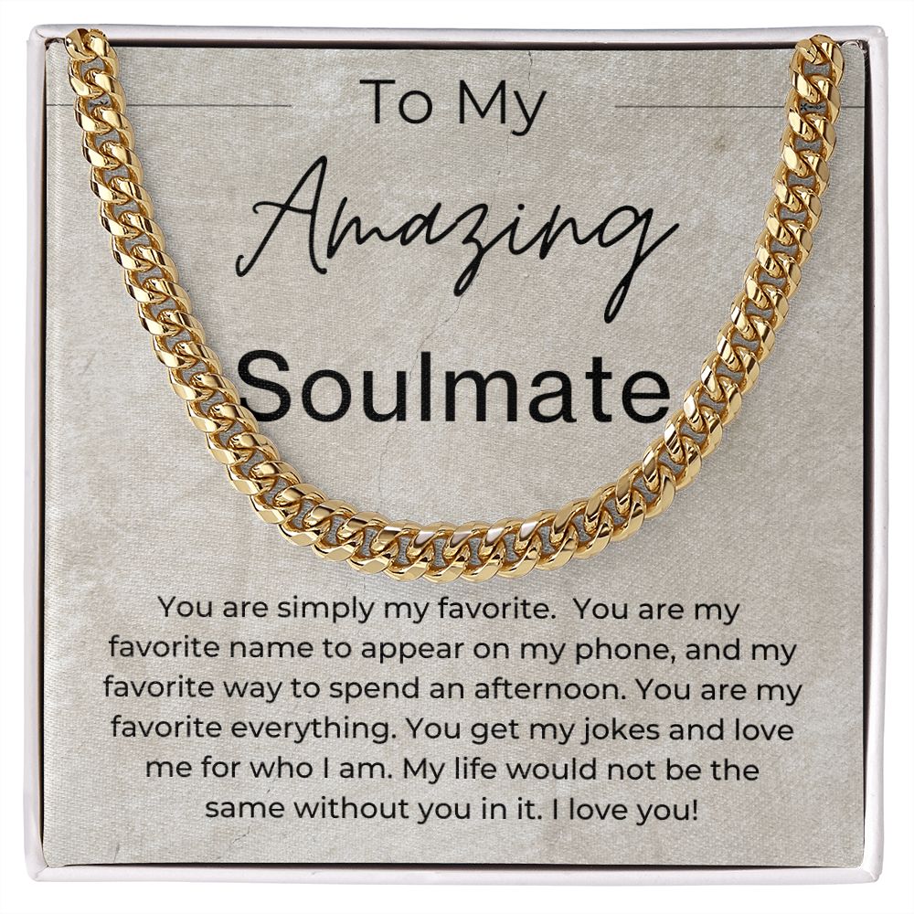 You Get Me - Gift for Soulmate - Cuban Linked Chain Necklace - Jewelry - Personalized Gift