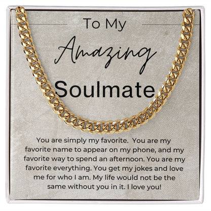 You Get Me - Gift for Soulmate - Cuban Linked Chain Necklace - Jewelry - Personalized Gift