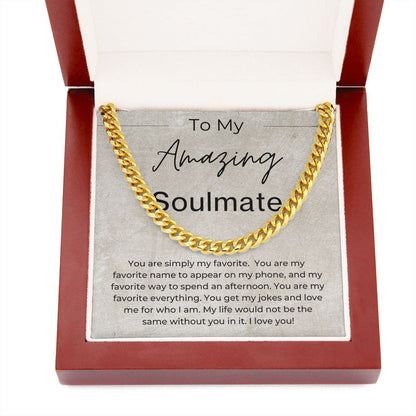 You Get Me - Gift for Soulmate - Cuban Linked Chain Necklace - Jewelry - Personalized Gift
