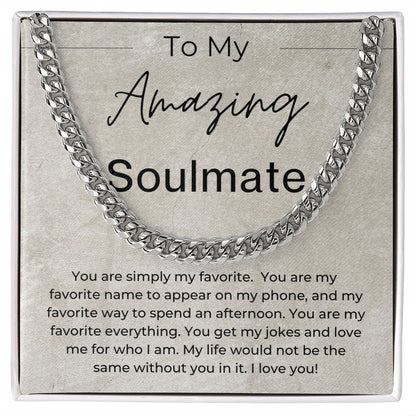 You Get Me - Gift for Soulmate - Cuban Linked Chain Necklace - Jewelry - Personalized Gift