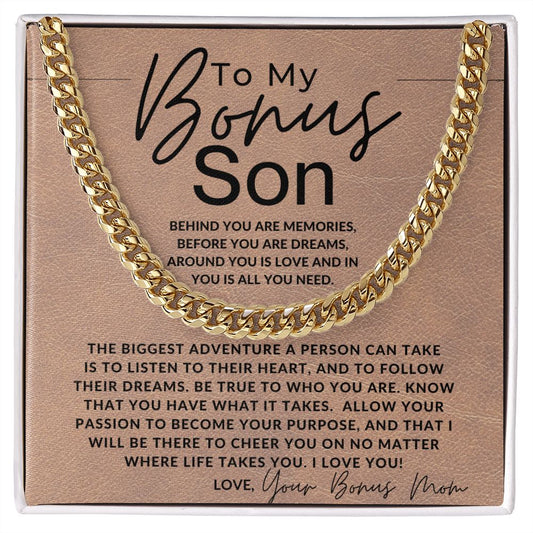 You Got What It Takes - To My Bonus Son (Gift From Bonus Mom) - Christmas Gifts, Birthday Present, Graduation, Valentine's Day - Jewelry - Personalized Gift