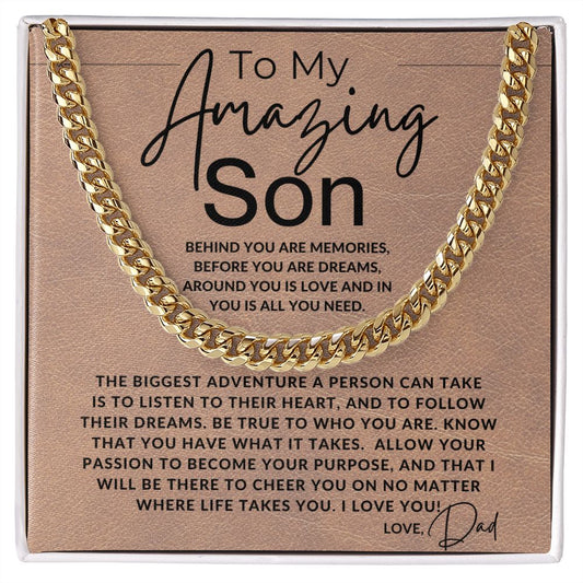 You Got What It Takes - To My Son (From Dad) - Dad to Son Gift - Christmas Gifts, Birthday Present, Graduation, Valentine's Day - Jewelry - Personalized Gift