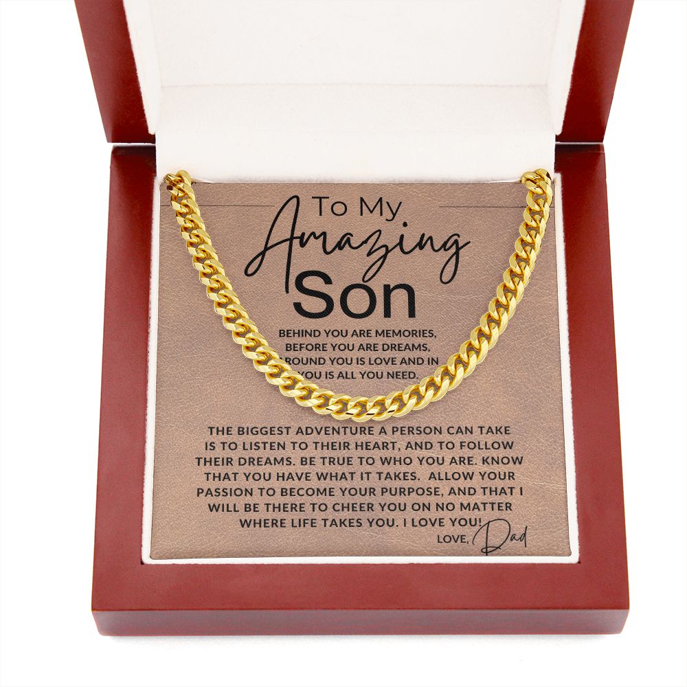 You Got What It Takes - To My Son (From Dad) - Dad to Son Gift - Christmas Gifts, Birthday Present, Graduation, Valentine's Day - Jewelry - Personalized Gift