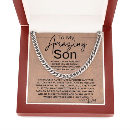 You Got What It Takes - To My Son (From Dad) - Dad to Son Gift - Christmas Gifts, Birthday Present, Graduation, Valentine's Day - Jewelry - Personalized Gift