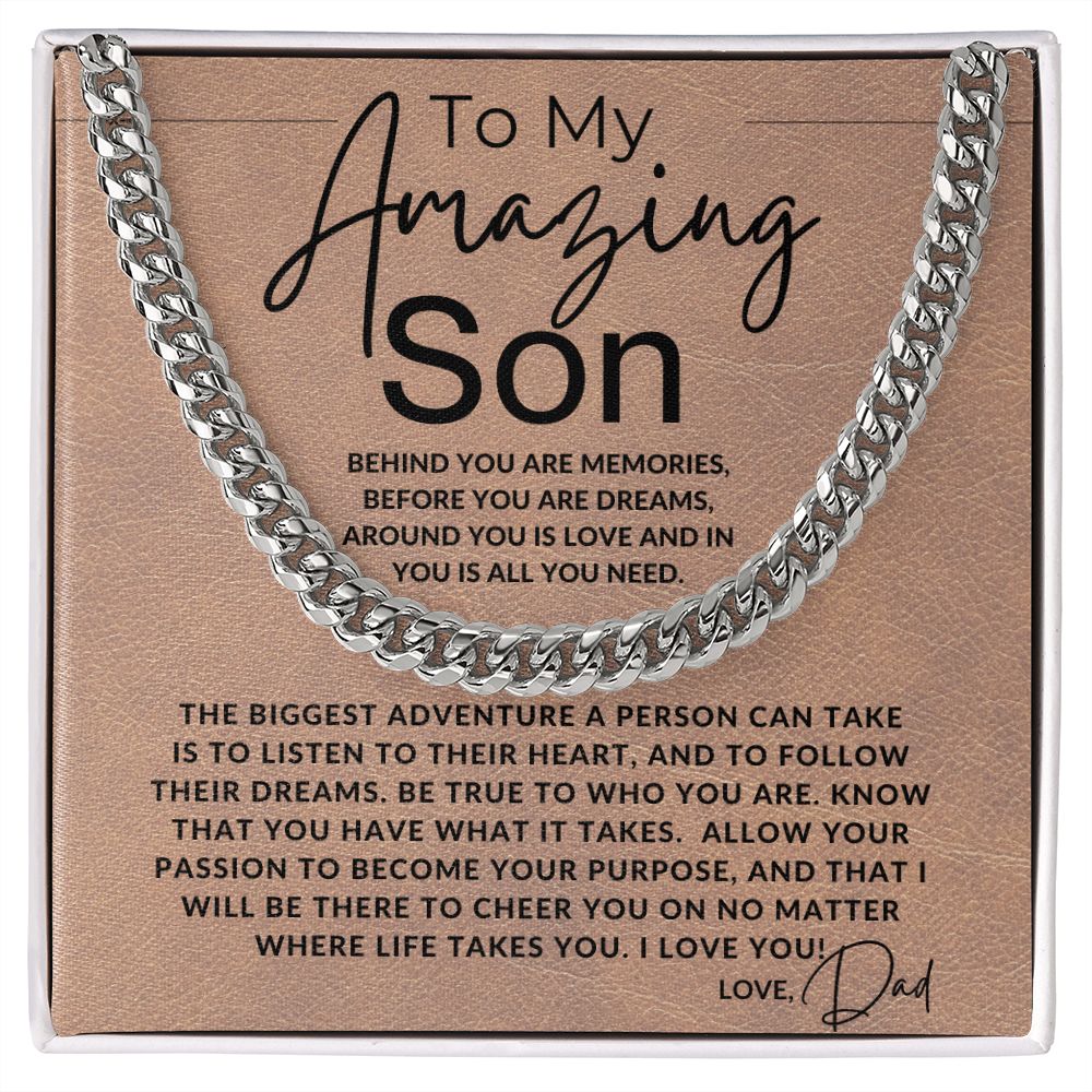 You Got What It Takes - To My Son (From Dad) - Dad to Son Gift - Christmas Gifts, Birthday Present, Graduation, Valentine's Day - Jewelry - Personalized Gift