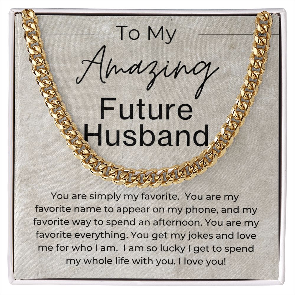 You Love Me For Who I am - Gift for Future Husband - Linked Chain Necklace - Jewelry - Personalized Gift