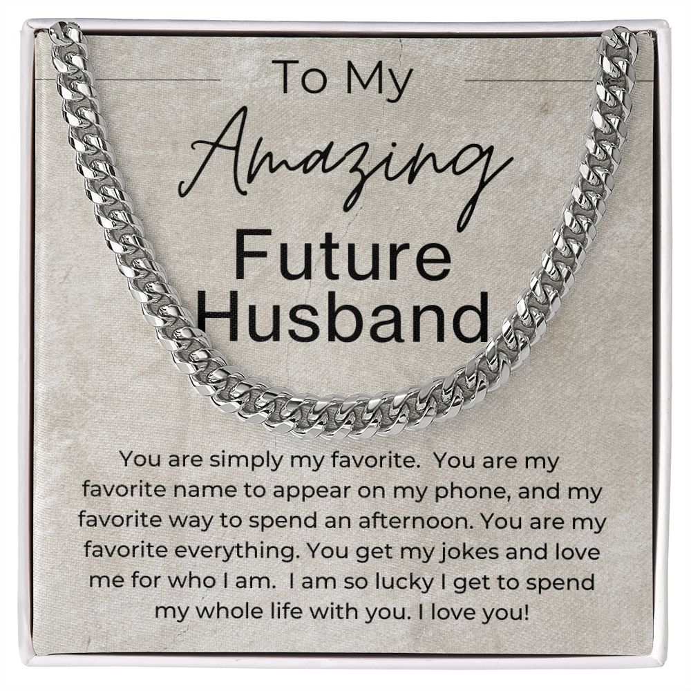 You Love Me For Who I am - Gift for Future Husband - Linked Chain Necklace - Jewelry - Personalized Gift