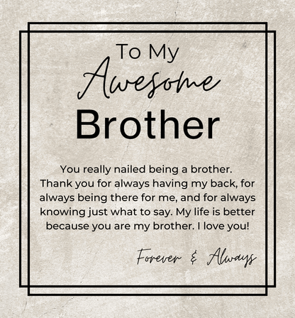 You Nailed Being a Brother - Gift for Brother - Men's Openwork Watch + Watch Box